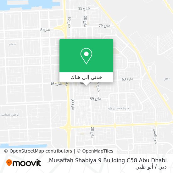 خريطة Musaffah Shabiya 9 Building C58 Abu Dhabi