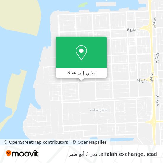 خريطة alfalah exchange, icad