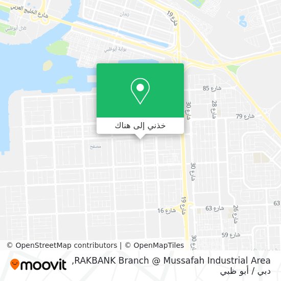 خريطة RAKBANK Branch @ Mussafah Industrial Area