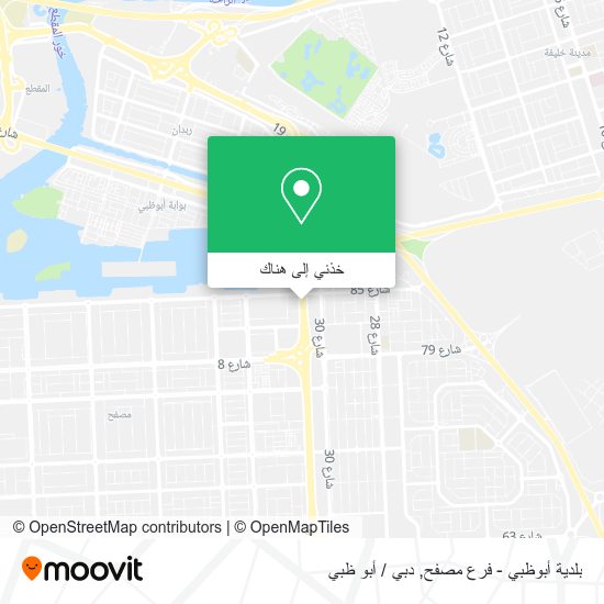 خريطة بلدية أبوظبي - فرع مصفح