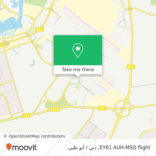 خريطة EY61 AUH-MSQ flight
