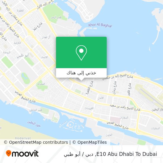 خريطة E10 Abu Dhabi To Dubai
