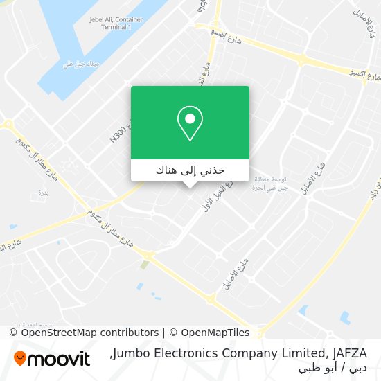 خريطة Jumbo Electronics Company Limited, JAFZA