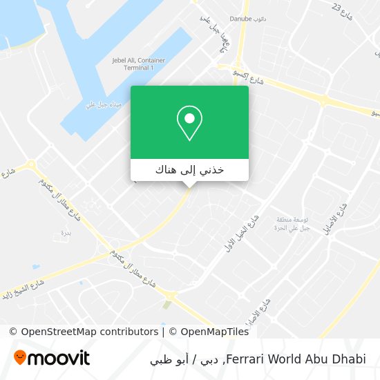 خريطة Ferrari World Abu Dhabi