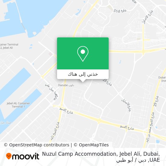 خريطة Nuzul Camp Accommodation, Jebel Ali, Dubai, UAE