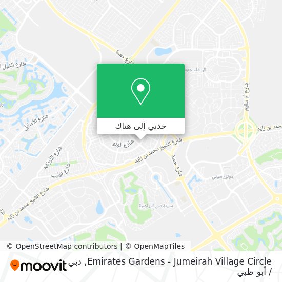 خريطة Emirates Gardens - Jumeirah Village Circle