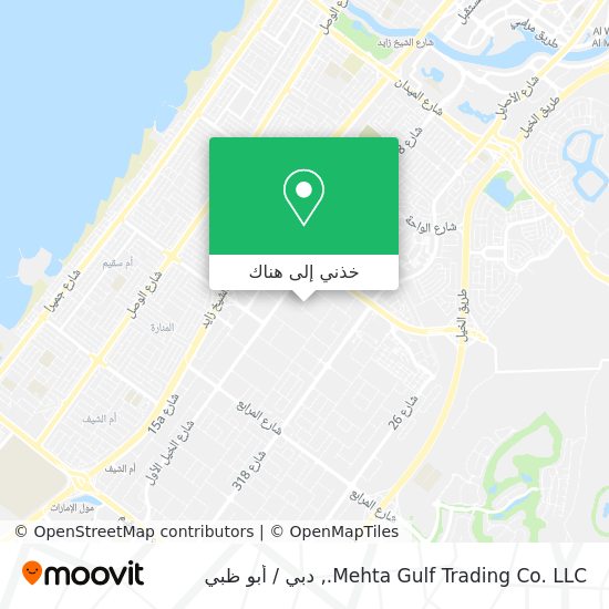 خريطة Mehta Gulf Trading Co. LLC.