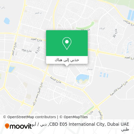 خريطة CBD E05 International City, Dubai UAE