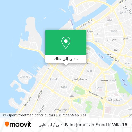 خريطة Palm Jumeirah Frond K Villa 16
