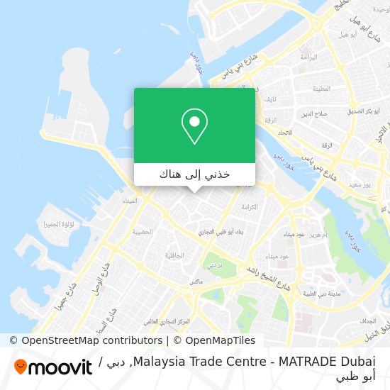 خريطة Malaysia Trade Centre - MATRADE Dubai