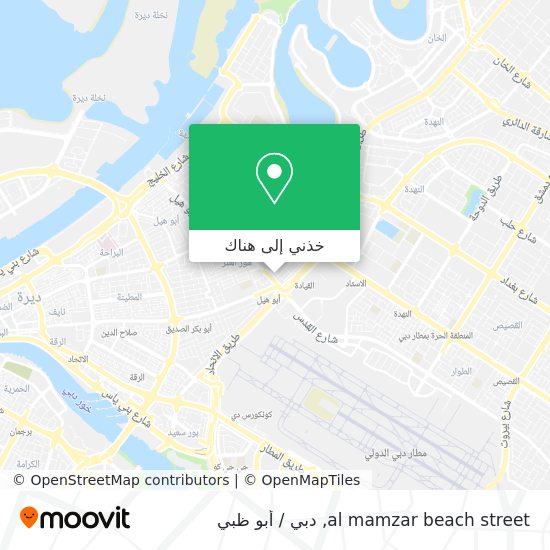 خريطة al mamzar beach street