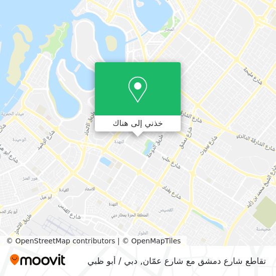 خريطة تقاطع شارع دمشق مع شارع عمّان