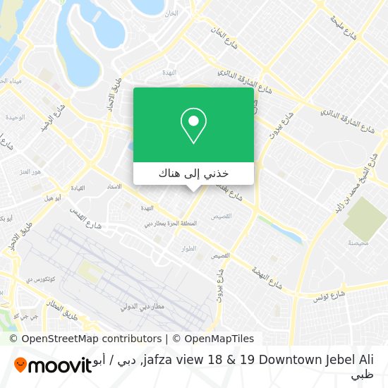 خريطة jafza view 18 & 19 Downtown Jebel Ali