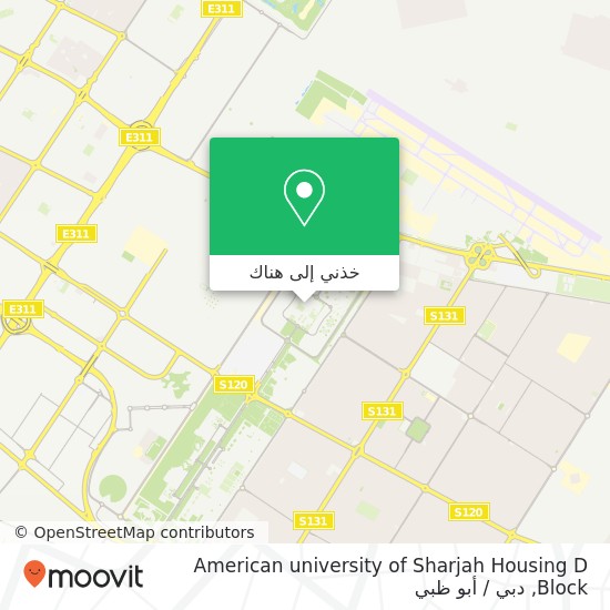 خريطة American university of Sharjah Housing D Block
