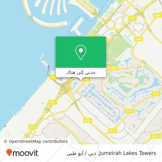 خريطة Jumeirah Lakes Towers