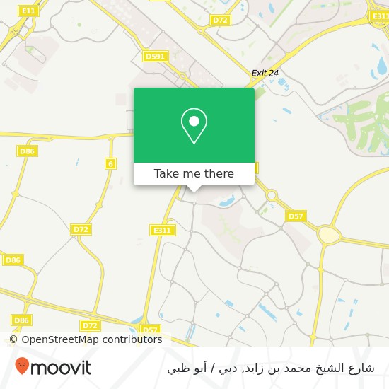 خريطة شارع الشيخ محمد بن زايد