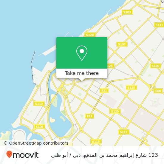 خريطة 123 شارع إبراهيم محمد بن المدفع