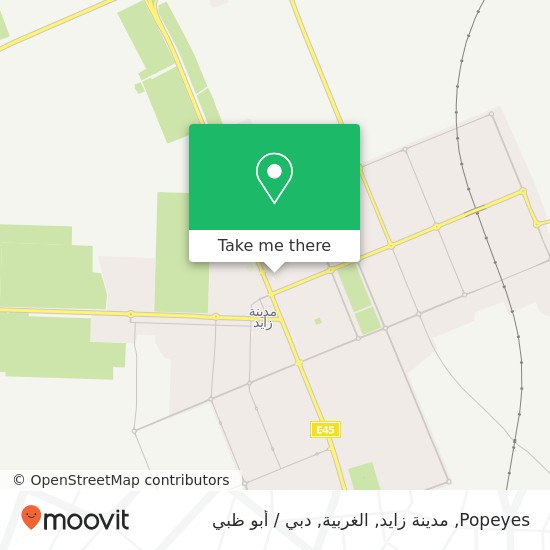 خريطة Popeyes, مدينة زايد, الغربية