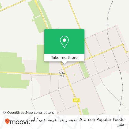 خريطة Starcon Popular Foods, مدينة زايد, الغربية