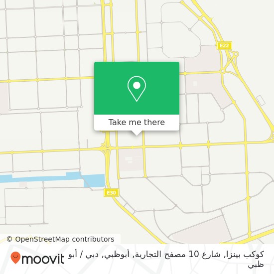 خريطة كوكب بينزا, شارع 10 مصفح التجارية, أبوظبي