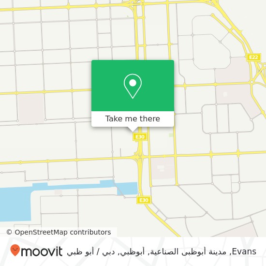 خريطة Evans, مدينة أبوظبى الصناعية, أبوظبي