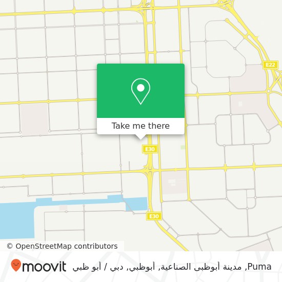 خريطة Puma, مدينة أبوظبى الصناعية, أبوظبي