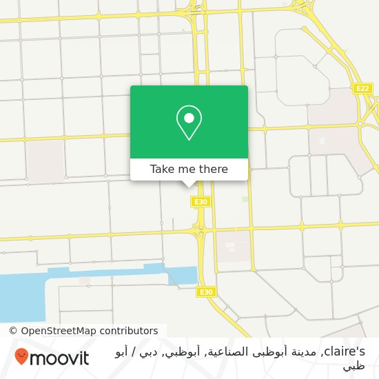 خريطة claire's, مدينة أبوظبى الصناعية, أبوظبي