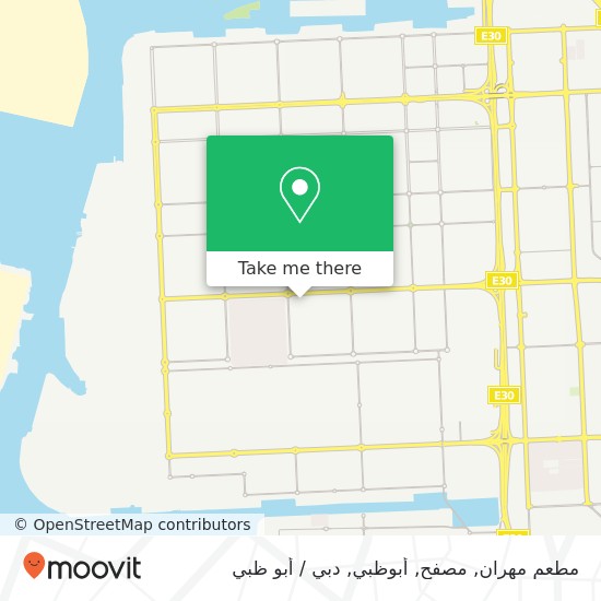 خريطة مطعم مهران, مصفح, أبوظبي
