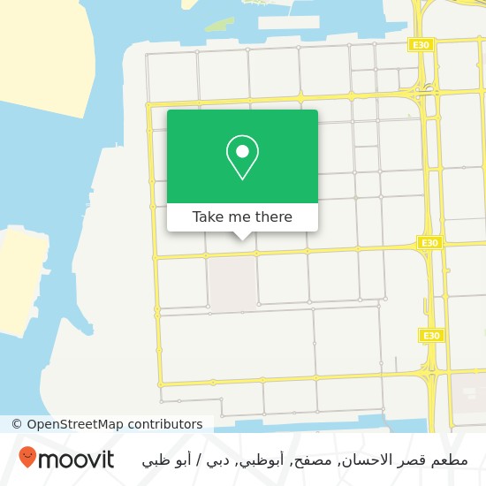 خريطة مطعم قصر الاحسان, مصفح, أبوظبي
