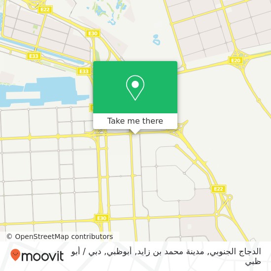 خريطة الدجاج الجنوبي, مدينة محمد بن زايد, أبوظبي