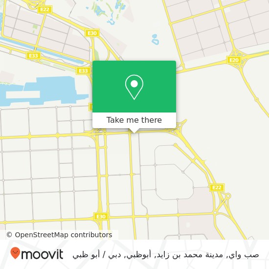 خريطة صب واي, مدينة محمد بن زايد, أبوظبي