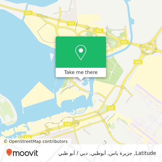 خريطة Latitude, جزيرة ياس, أبوظبي