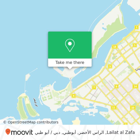 خريطة Lailat al Zafa, الراس الأخضر, أبوظبي