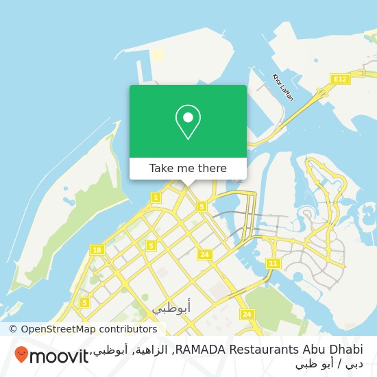 خريطة RAMADA Restaurants Abu Dhabi, الزاهية, أبوظبي