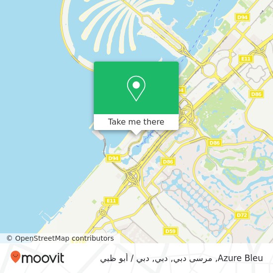 خريطة Azure Bleu, مرسى دبي, دبي