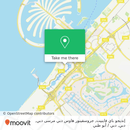 خريطة إنديجو باي فاينيت, جروسفينور هاوس دبي مرسى دبي, دبي