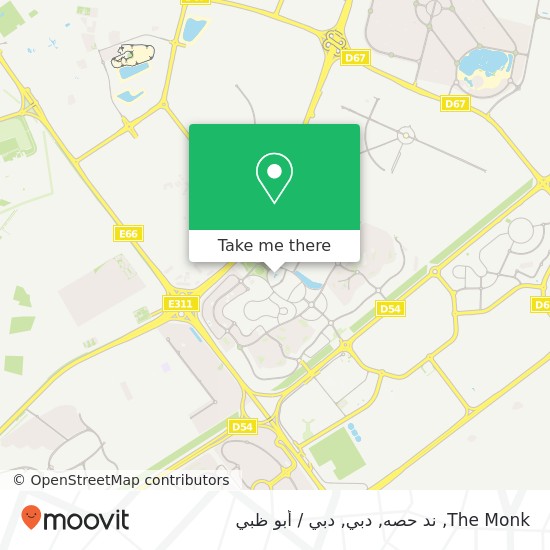 خريطة The Monk, ند حصه, دبي