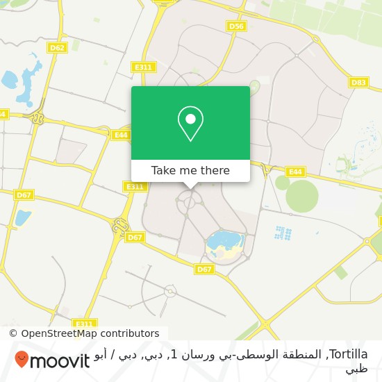 خريطة Tortilla, المنطقة الوسطى-بي ورسان 1, دبي