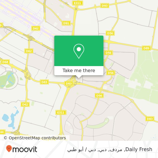 خريطة Daily Fresh, مردف, دبي
