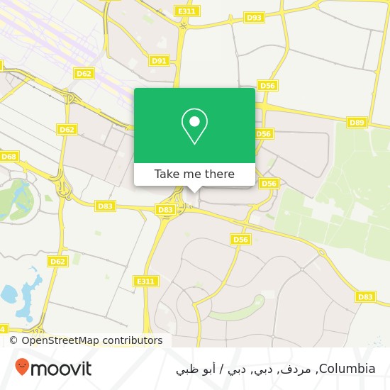 خريطة Columbia, مردف, دبي