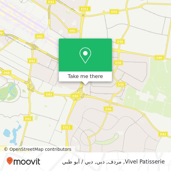 خريطة Vivel Patisserie, مردف, دبي