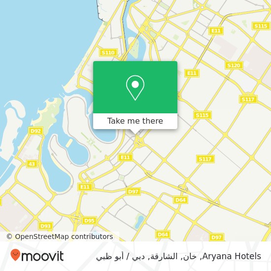 خريطة Aryana Hotels, خان, الشارقة