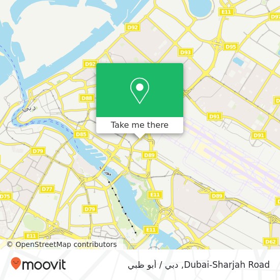 خريطة Dubai-Sharjah Road