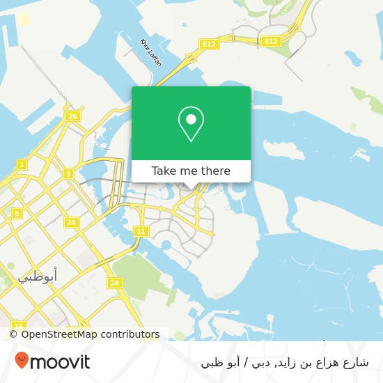 خريطة شارع هزاع بن زايد