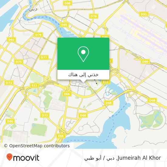 خريطة Jumeirah Al Khor