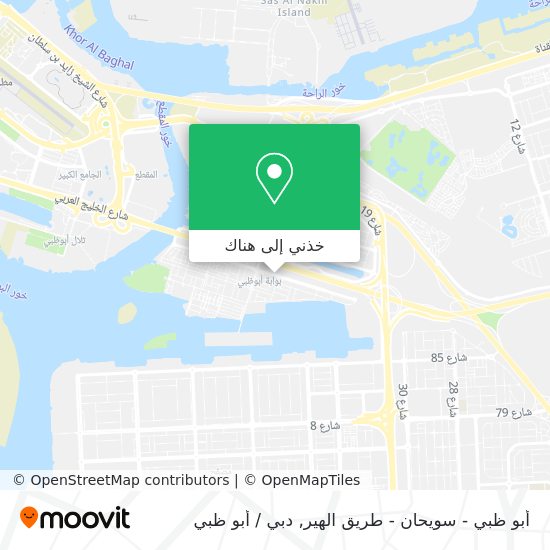 خريطة أبو ظبي - سويحان - طريق الهير