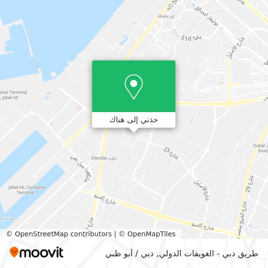 خريطة طريق دبي - الغويفات الدولي