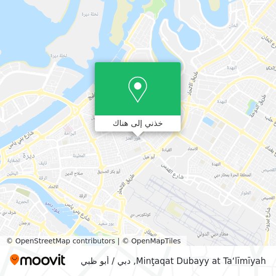 خريطة Minţaqat Dubayy at Ta‘līmīyah