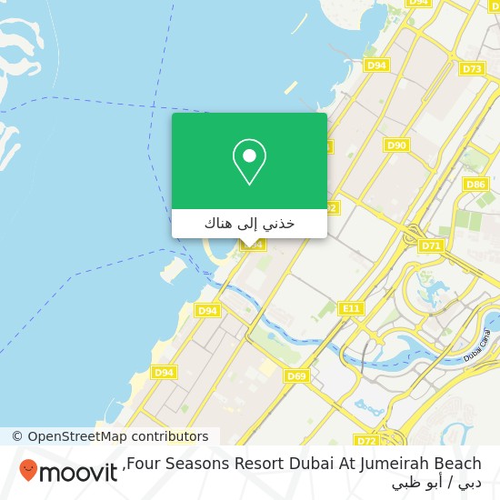 خريطة Four Seasons Resort Dubai At Jumeirah Beach