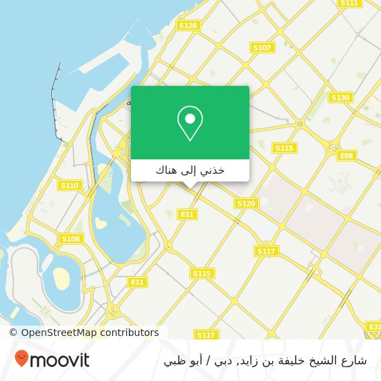خريطة شارع الشيخ خليفة بن زايد